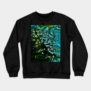 Gold Pearl abstract fluid art Crewneck Sweatshirt